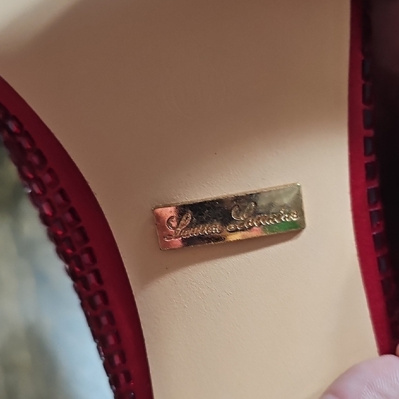 Lauren Lorraine Shimmering Red Heels - Picture 3 of 5